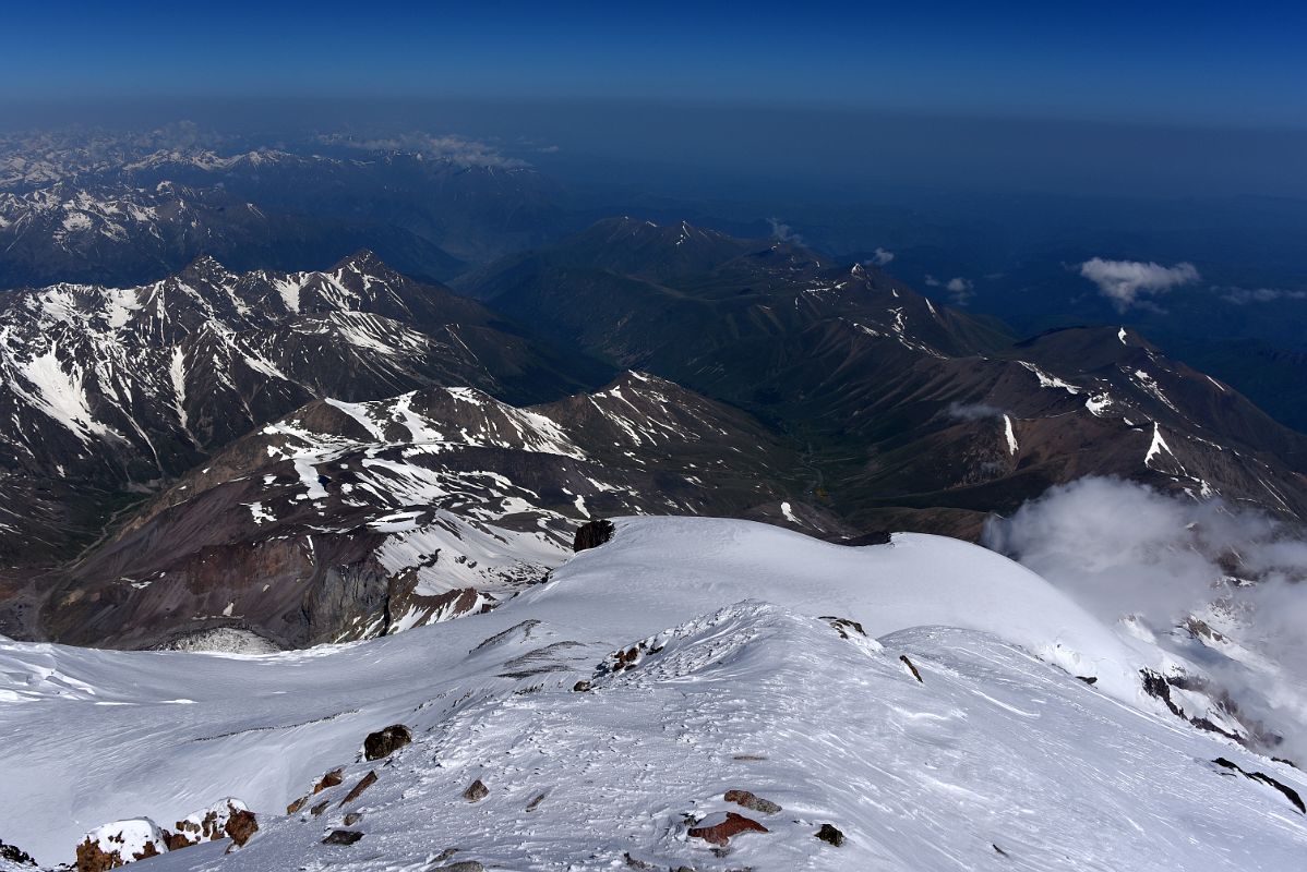 13G View To The Northwest From Mount Elbrus West Peak Summit 5642m